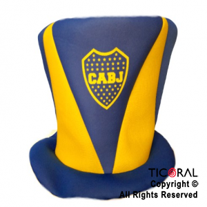 SOMBRERO GALERA FUTBOL BOCA ESCUDO TRIANGULOS x 1